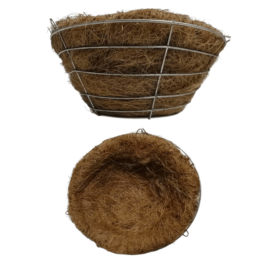 Canastas de fibra de coco para plantas, ideales para decoración y crecimiento saludable de las raíces. Canastas de fibra de coco para plantas, disponibles en varios tamaños