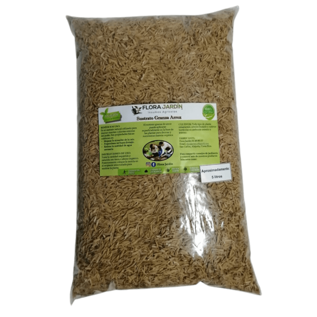 sustrato_arroz Granza Arroz 100% Natural, ideal para aireación y drenaje en plantas